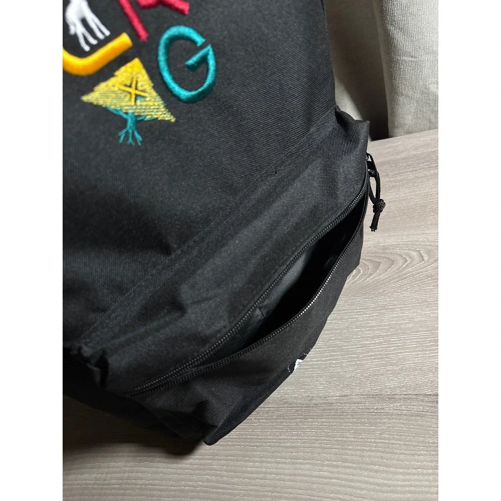 NWT LRG Lifted Research Group Black Backpack Embroidered Logo Streetwear Bookbag - Picture 7 of 11